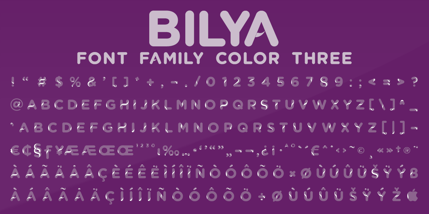 Bilya Layered COLOR THREE Font preview
